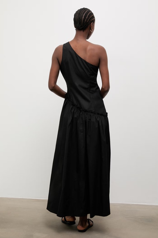 Oblečenie Answear.LAB šaty s rozšíreným strihom bavlnené PS9553.fak čierna