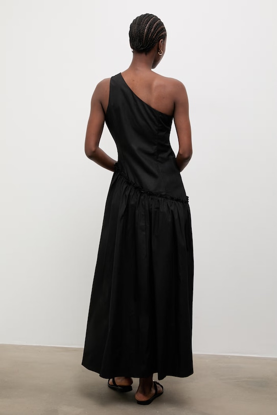 Oblečenie Answear.LAB šaty s rozšíreným strihom bavlnené PS9553.fak čierna