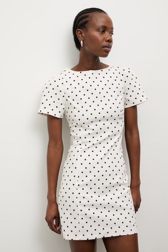 Answear.LAB sukienka bawełniana z elastanem 95115.iak beżowy WS26