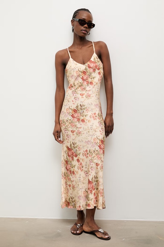 Answear.LAB sukienka z wiskozy 95073.iak beżowy WS26