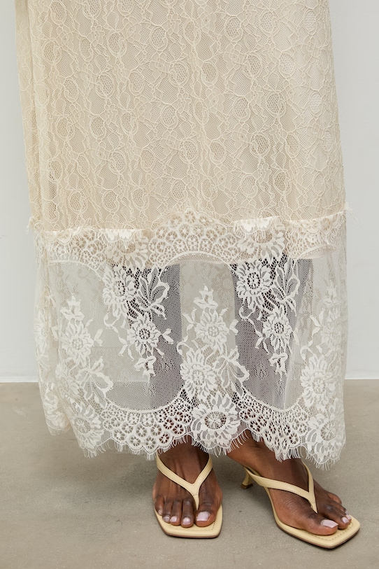 Answear.LAB sukienka bieliźniana 56278.iak beżowy