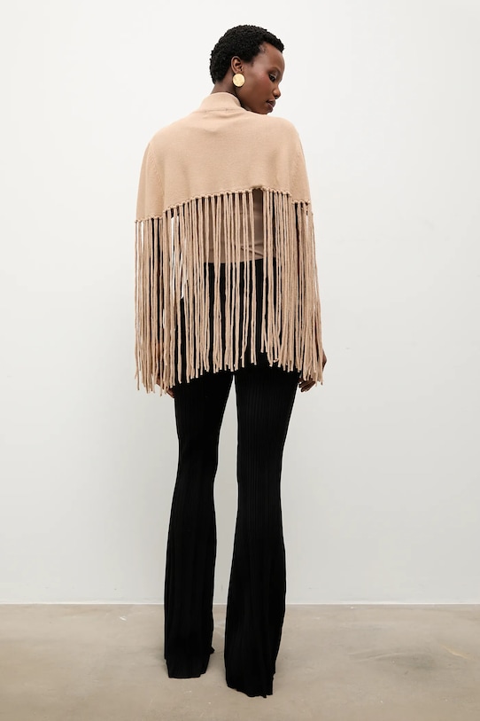 Odzież Answear.LAB poncho PE416.hak beżowy
