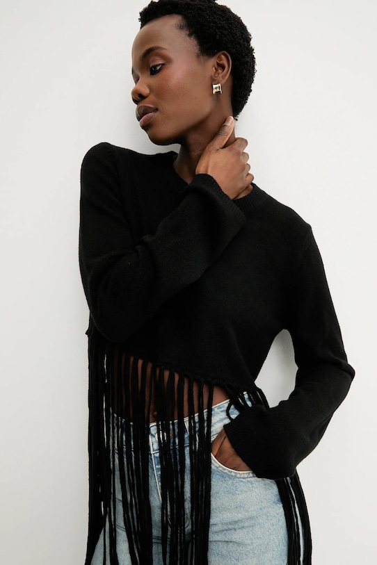 Odzież Answear.LAB sweter PE417.hak czarny