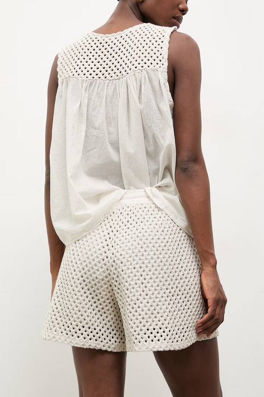 Odzież Answear.LAB szorty damskie bawełniane WS26-SZD003 beżowy