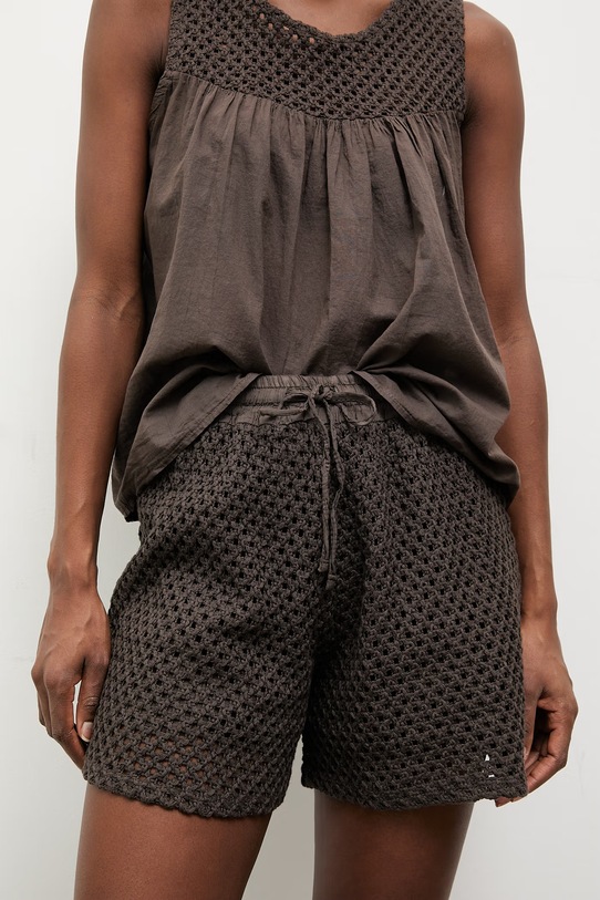 Answear.LAB szorty damskie bawełniane brązowy WS26-SZD003