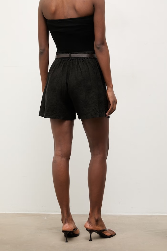 Odzież Answear.LAB szorty damskie lniane WS26-SZD004 czarny