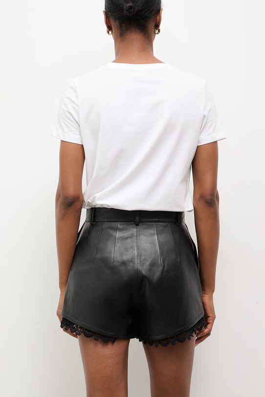 Answear.LAB szorty skórzane EIRA z kolekcji Unscripted czarny WS26-SZD011