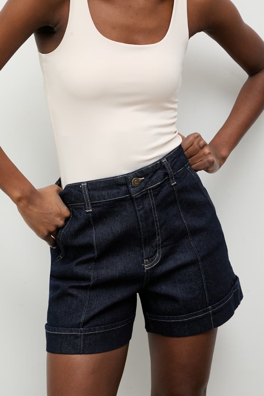 Answear.LAB szorty damskie jeansowe granatowy 45337S6.tok