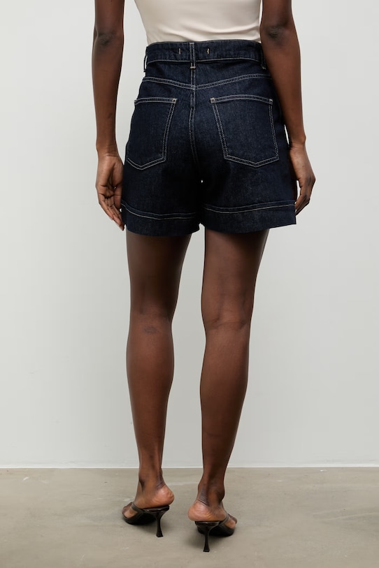 Oblečenie Answear.LAB šortky dámske rifľové 45337S6.tok tmavomodrá