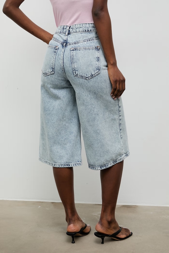 Odzież Answear.LAB bermudy damskie jeansowe sng.kr.1 niebieski