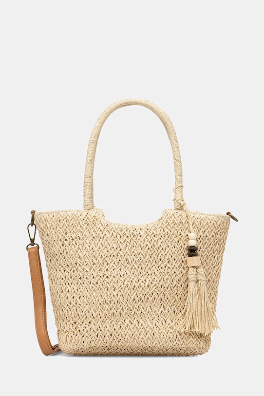 Answear.LAB torebka crossbody damska pleciona beżowy MXXJD2502450899.hak