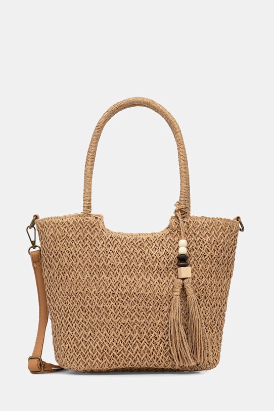 Answear.LAB torebka crossbody damska pleciona brązowy MXXJD2502450899.hak