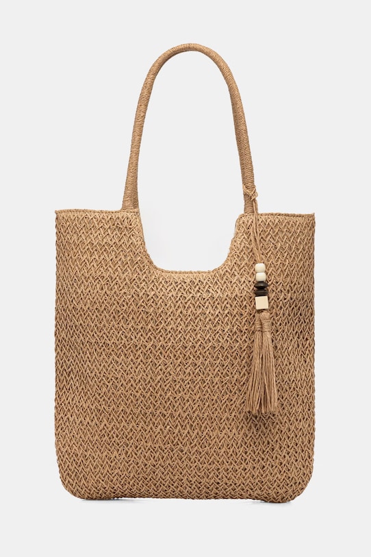 Answear.LAB torba plażowa damska pleciona brązowy MXXJD2502440899.hak