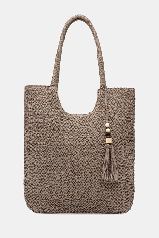 Answear.LAB torba plażowa damska pleciona brązowy MXXJD2502440899.hak