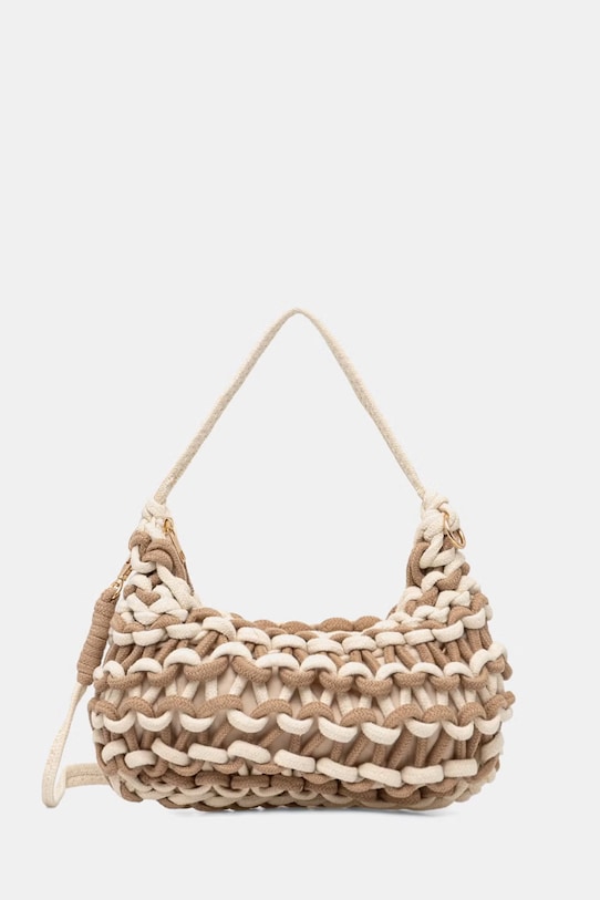 Answear.LAB crossbody kabelka dámska bavlnená hnedá 25011.hak