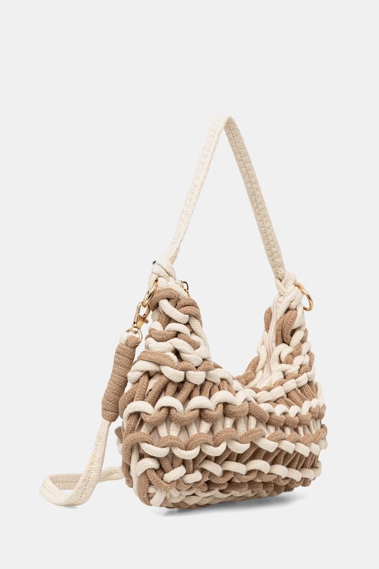 Answear.LAB crossbody kabelka dámska bavlnená 25011.hak hnedá WS26