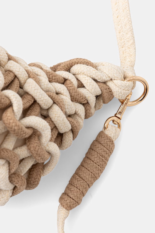 Answear.LAB crossbody kabelka dámska bavlnená hnedá 25011.hak