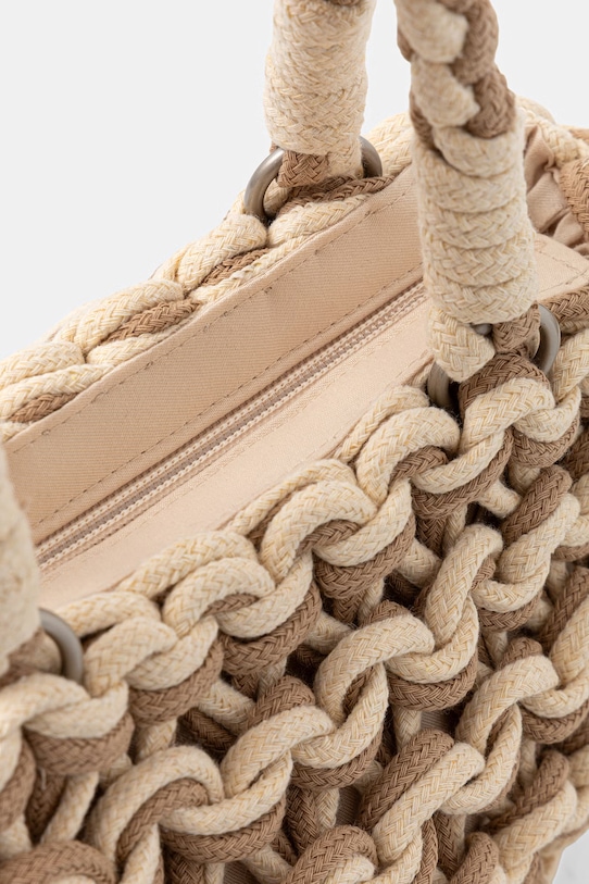 Answear.LAB crossbody kabelka dámská bavlněná hnědá 25012.hak