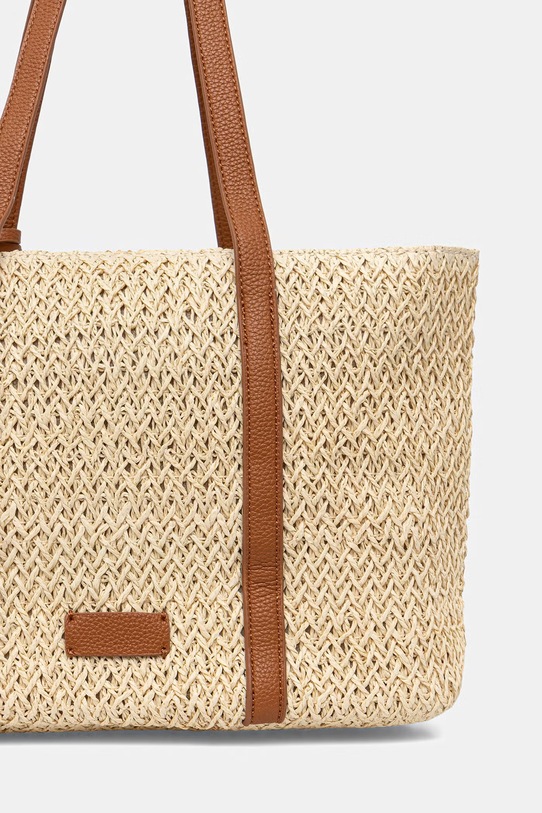 Akcesoria Answear.LAB torebka shopper damska pleciona MXZQ2501270950 beżowy