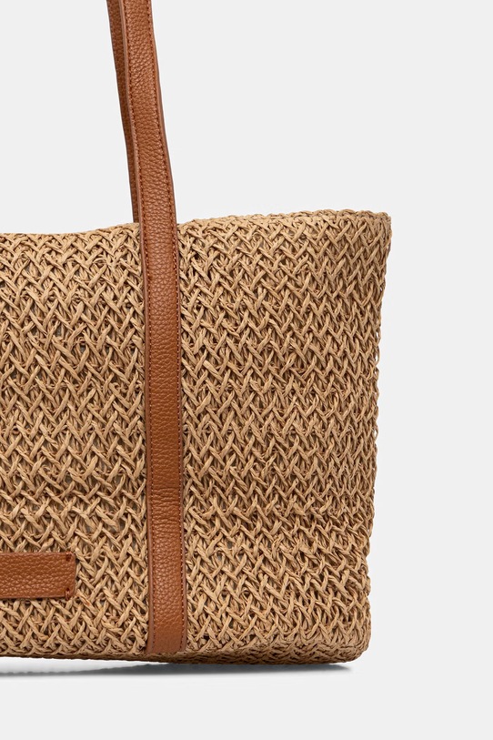 Akcesoria Answear.LAB torebka shopper damska pleciona MXZQ2501270950 brązowy