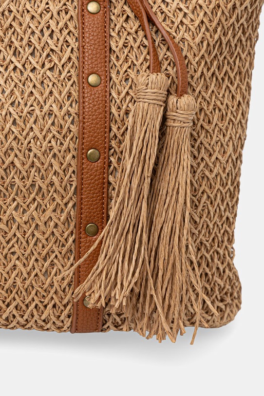 Answear.LAB torebka shopper damska pleciona brązowy MXZQ2501270950