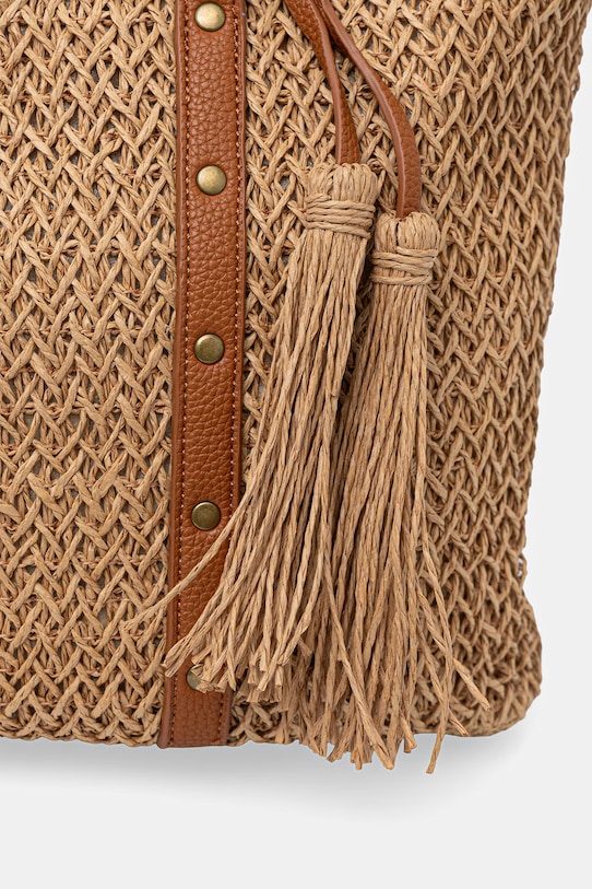 Answear.LAB torebka shopper damska pleciona brązowy MXZQ2501270950