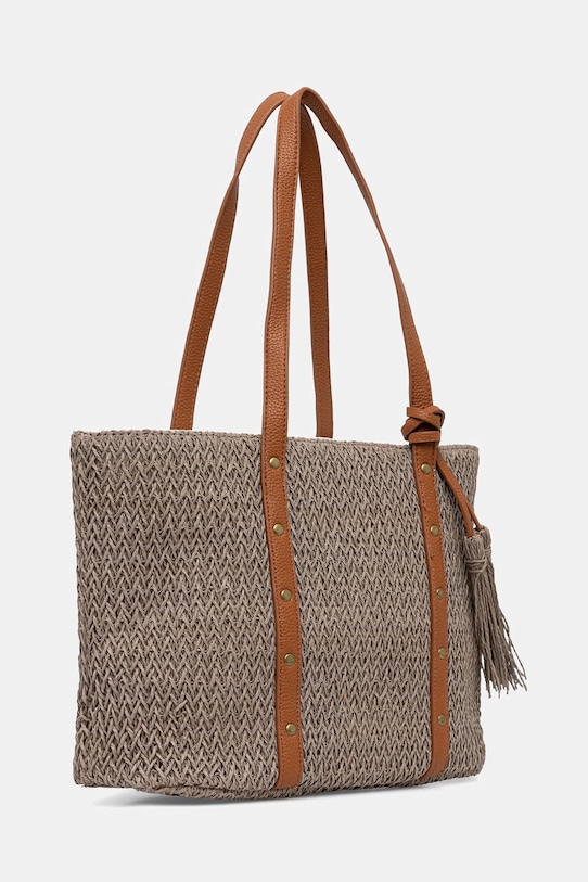 Answear.LAB torebka shopper damska pleciona MXZQ2501270950 brązowy WS26