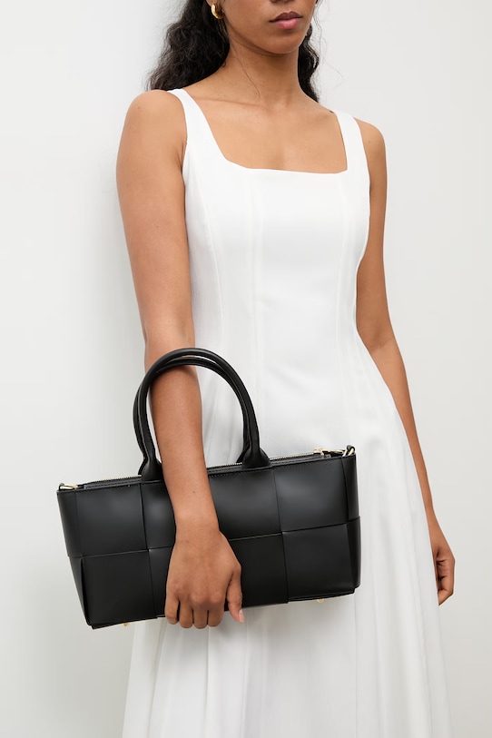 Δερμάτινη τσάντα Answear.LAB λείο δέρμα μαύρο WS26-TOD007