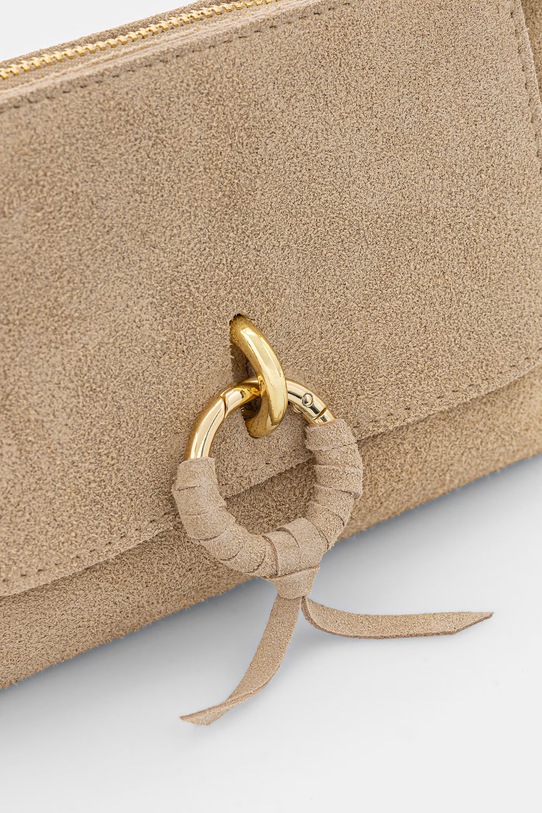 Answear.LAB Geantă crossbody de femei din piele întoarsă bej C00046.isr