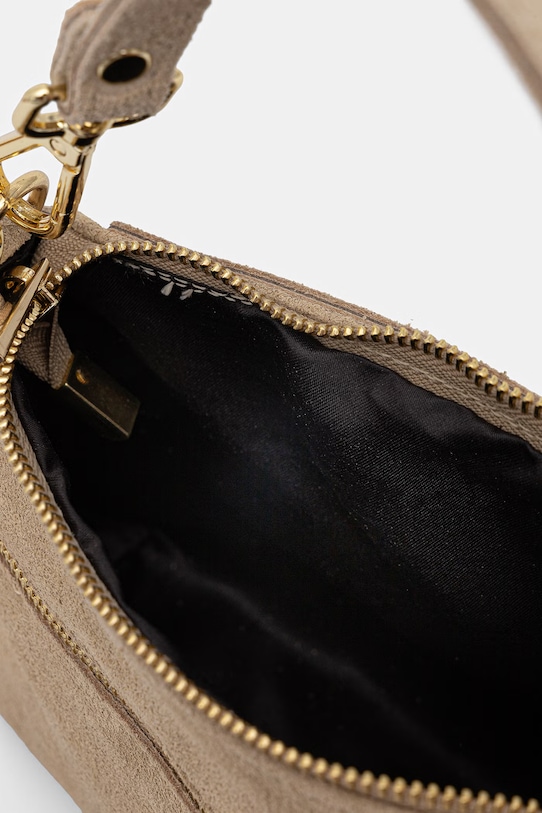 Answear.LAB Geantă crossbody de femei din piele întoarsă C00046.isr bej