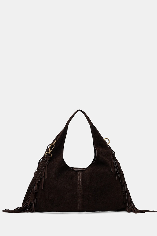 Answear.LAB torebka zamszowa nie mieści A4 brązowy C00035.isr