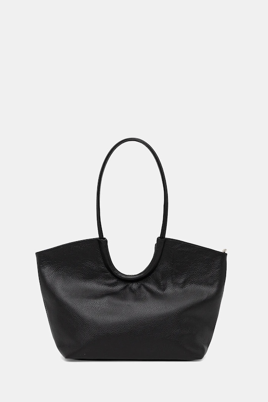 Answear.LAB torebka skórzana skóra licowa czarny A00053.isr