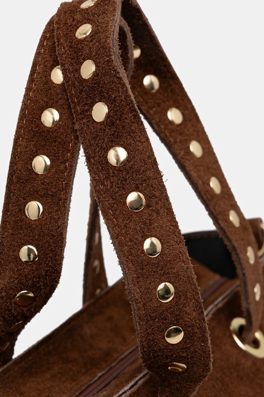 Answear.LAB torebka zamszowa brązowy 1300.hak