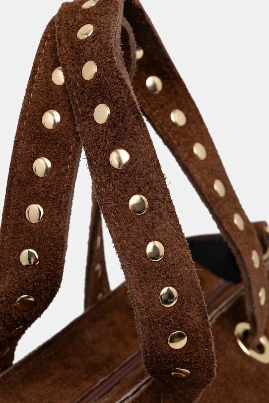 Answear.LAB torebka zamszowa brązowy 1300.hak