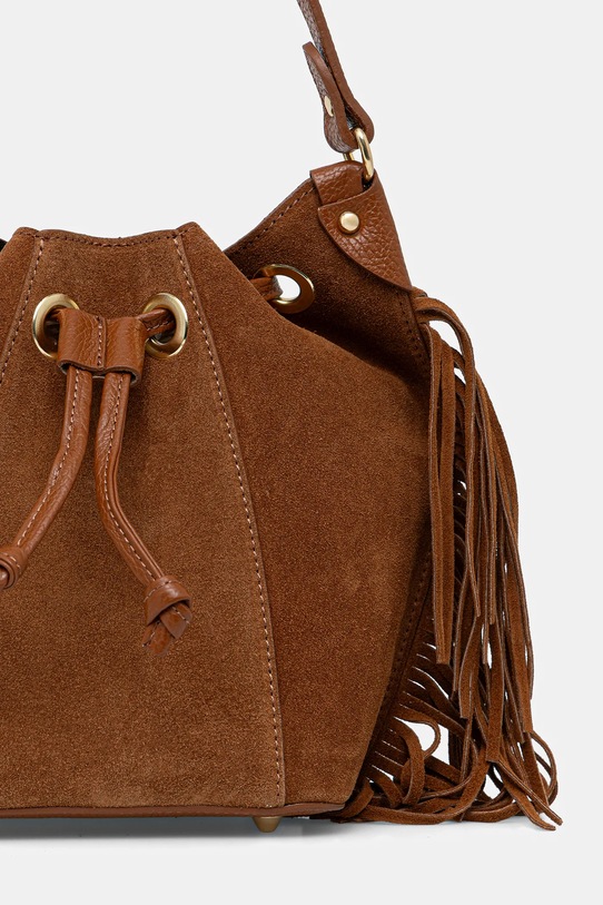 Answear.LAB torebka zamszowa brązowy 1418.hak