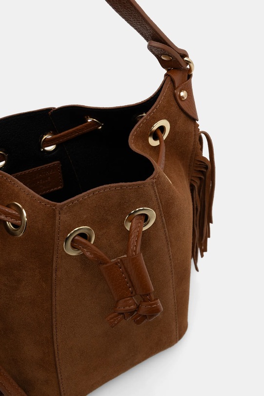 Answear.LAB torebka zamszowa 1418.hak brązowy