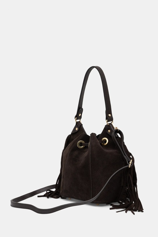 Akcesoria Answear.LAB torebka zamszowa 1418.hak brązowy