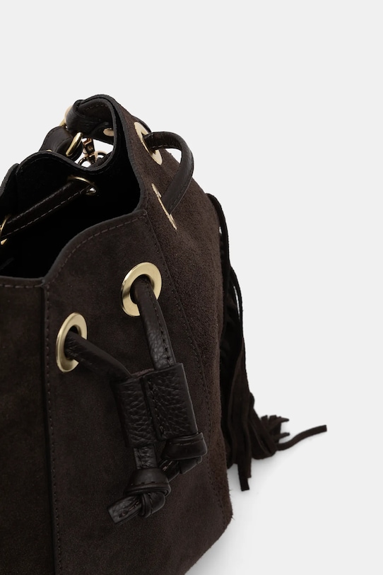 Answear.LAB torebka zamszowa 1418.hak brązowy