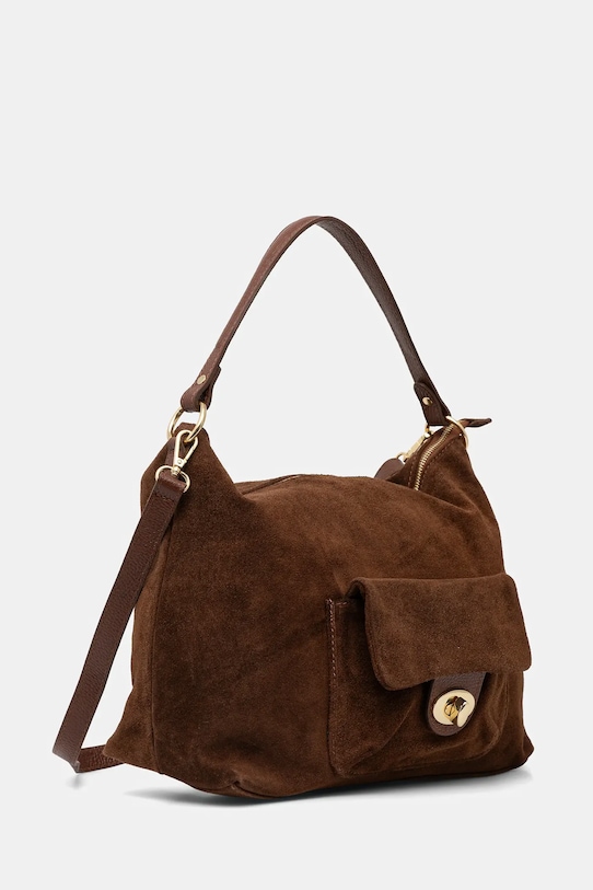Answear.LAB torebka zamszowa 1414.hak brązowy WS26