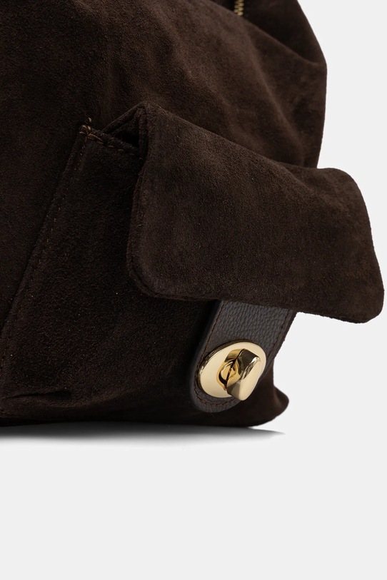 Answear.LAB torebka zamszowa brązowy 1414.hak