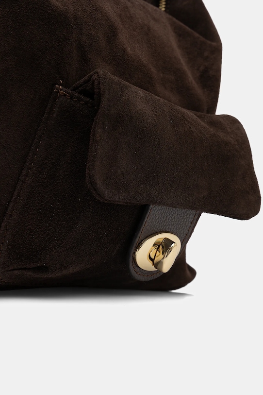 Answear.LAB torebka zamszowa brązowy 1414.hak