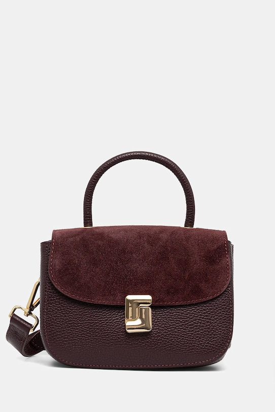 Δερμάτινη τσάντα Answear.LAB λείο δέρμα μπορντό SR23MM.pak