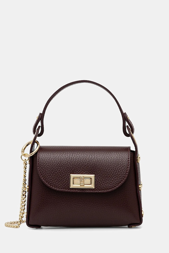 Kožená kabelka Answear.LAB přírodní kůže burgundské SR28ML.pak