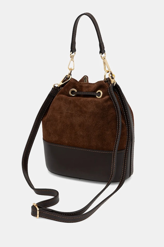 Akcesoria Answear.LAB torebka skórzana SR19MM.pak brązowy