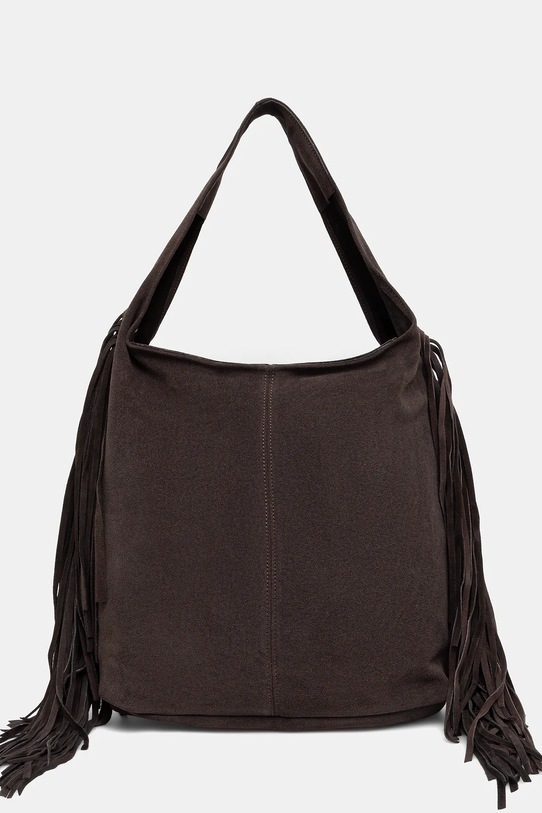 Answear.LAB torebka zamszowa skóra zamszowa brązowy SR22DZ.pak