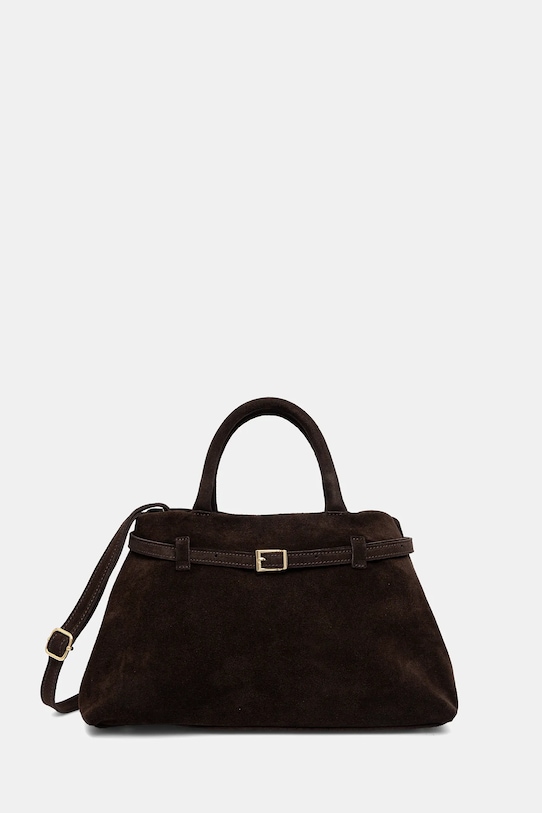 Answear.LAB torebka zamszowa skóra zamszowa brązowy SR31DZ.pak