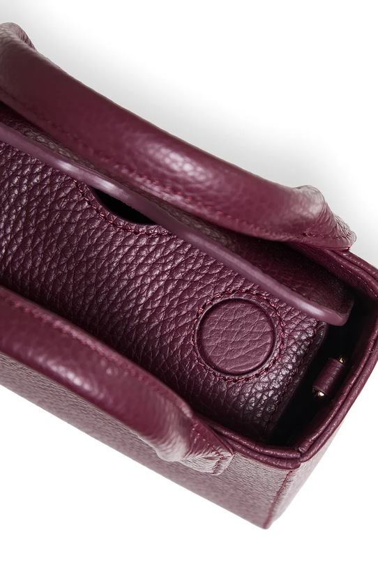 Bonded by Answear.LAB & LOBOS torebka skórzana MINI Q z przypinką ARCO bordowy