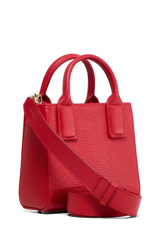 Bonded by Answear.LAB & LOBOS torebka skórzana czerwony MINI Q z przypinką BOW