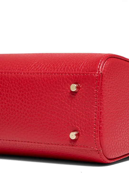 Bonded by Answear.LAB & LOBOS torebka skórzana MINI Q z przypinką BOW czerwony