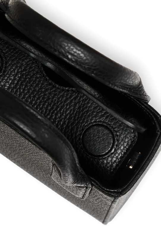 Bonded by Answear.LAB & LOBOS torebka skórzana MINI Q z przypinką BOW czarny